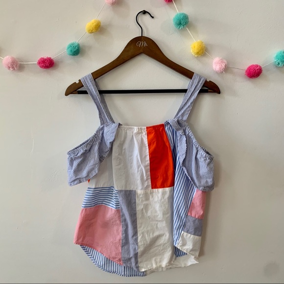 Maeve Medley Open Shoulder Patchwork Tank - Picture 7 of 7